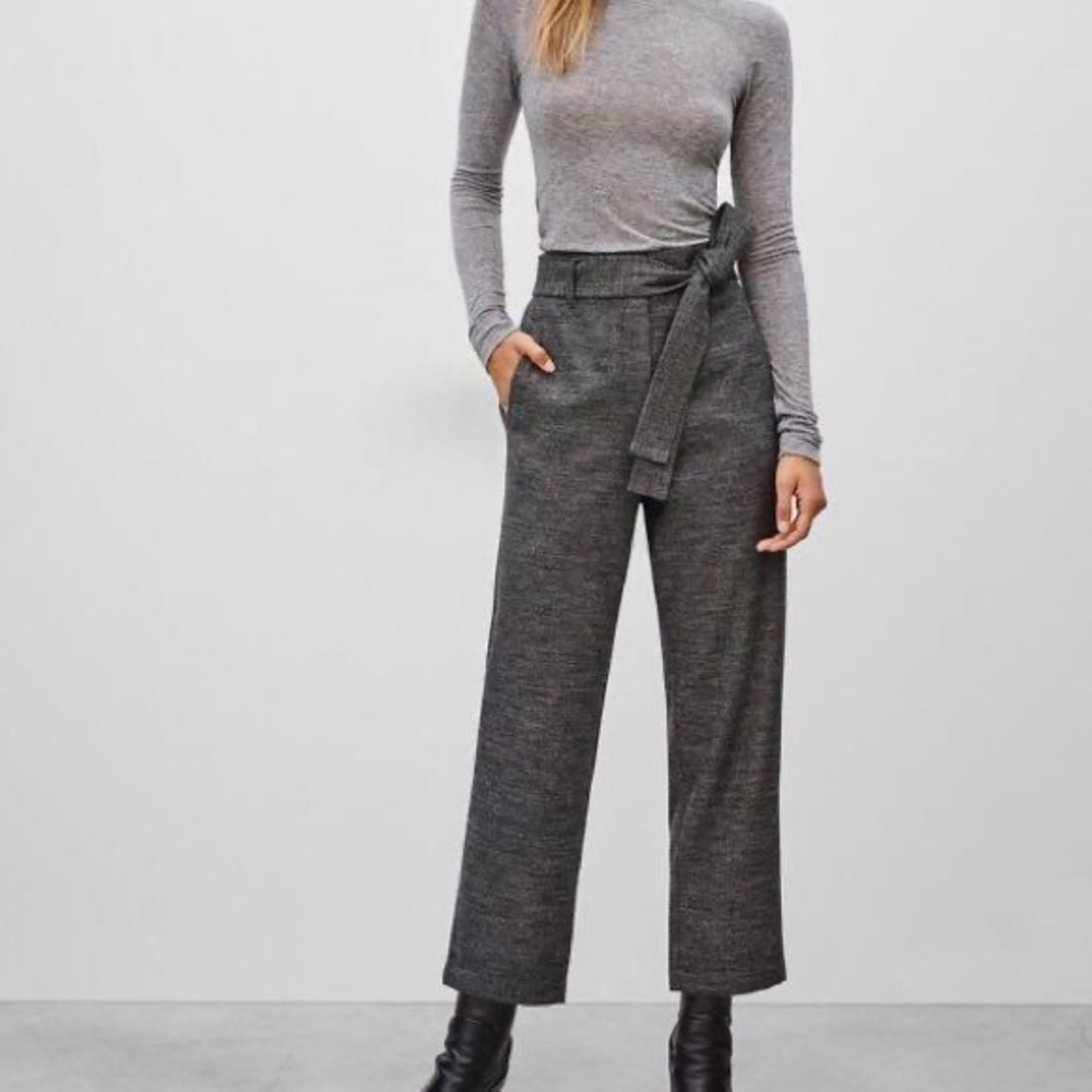 Aritzia Wilfred wool front tie pants